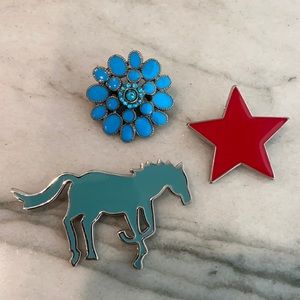 Enamel Pins Brooches - Horse, Flower, Star